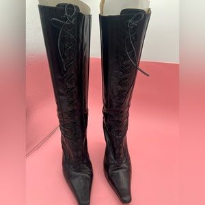Jimmy Choo lace up (zips up the side) leather boots. Absolutely gorgeous! Sz 10